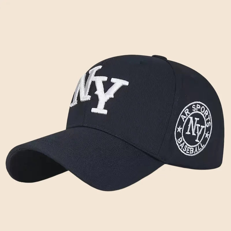 New York Style Baseball Cap 3D Embroidered NY Logo Adjustable Dad Hat for Men Women Fashion Sports Casual Sun Hat
