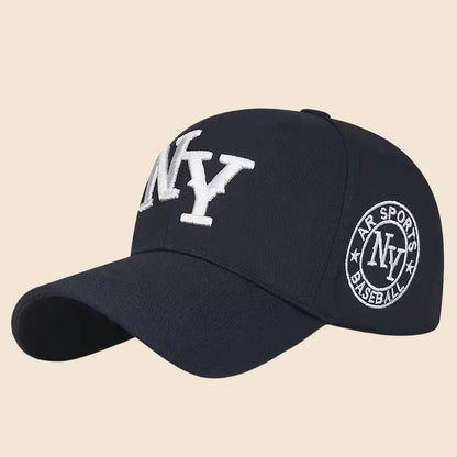 New York Style Baseball Cap 3D Embroidered NY Logo Adjustable Dad Hat for Men Women Fashion Sports Casual Sun Hat