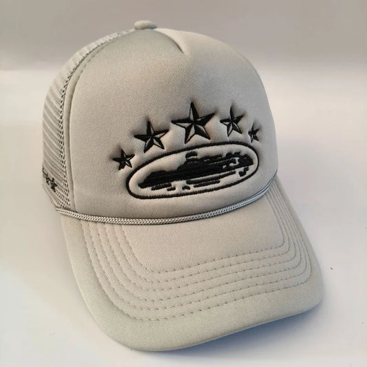 New Five Star Mesh Hat Men'S Street Hip Hop Hat Women'S Outdoor Sunshade Hat Cycling Skateboard Hat Daily Wearing Baseball Hat