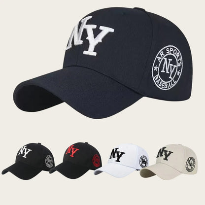 New York Style Baseball Cap 3D Embroidered NY Logo Adjustable Dad Hat for Men Women Fashion Sports Casual Sun Hat