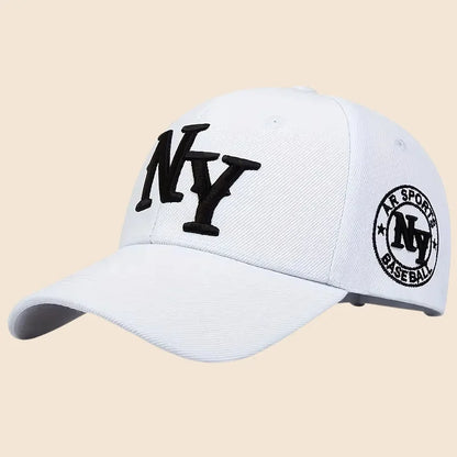 New York Style Baseball Cap 3D Embroidered NY Logo Adjustable Dad Hat for Men Women Fashion Sports Casual Sun Hat