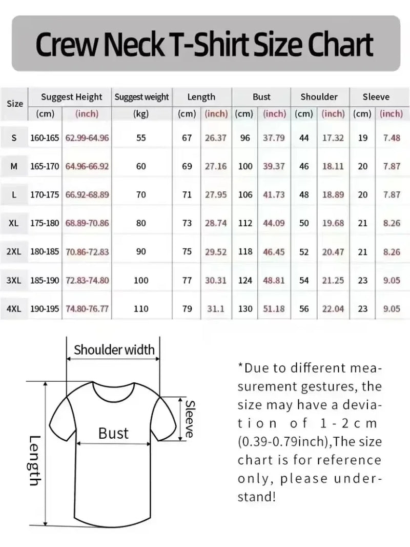 Men'S Trendy Streetwear T Shirt Short Sleeve Graphic Design Loose Casual Breathable Lightweight Summer Tee Tops
