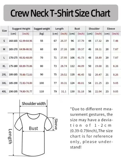 Men'S Trendy Streetwear T Shirt Short Sleeve Graphic Design Loose Casual Breathable Lightweight Summer Tee Tops