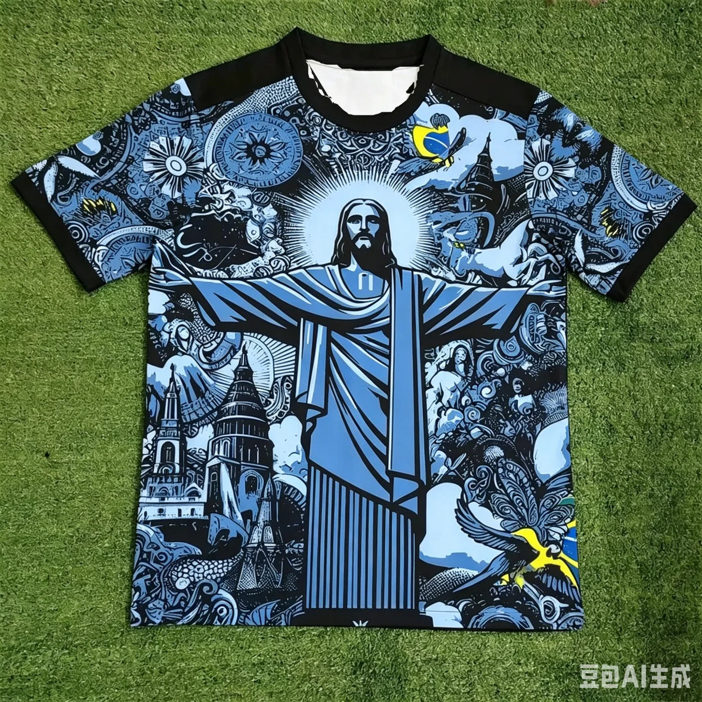 Summer Football Training Brazil Special Edition Jesus Football Jersey for Adults and Children - Outdoor Quick-Drying T-Shirt