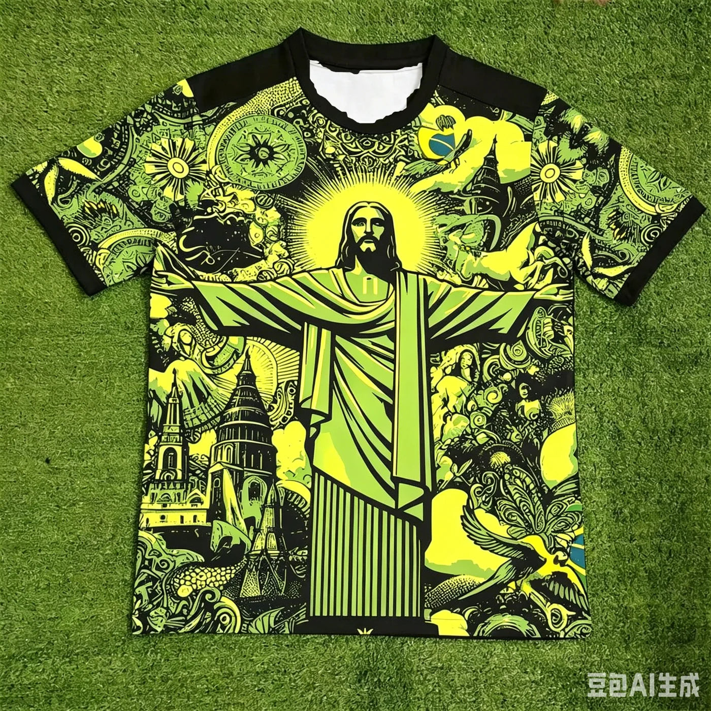 Summer Football Training Brazil Special Edition Jesus Football Jersey for Adults and Children - Outdoor Quick-Drying T-Shirt