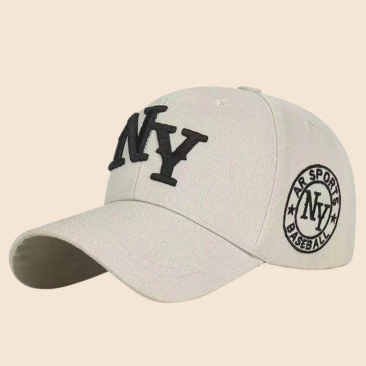 New York Style Baseball Cap 3D Embroidered NY Logo Adjustable Dad Hat for Men Women Fashion Sports Casual Sun Hat